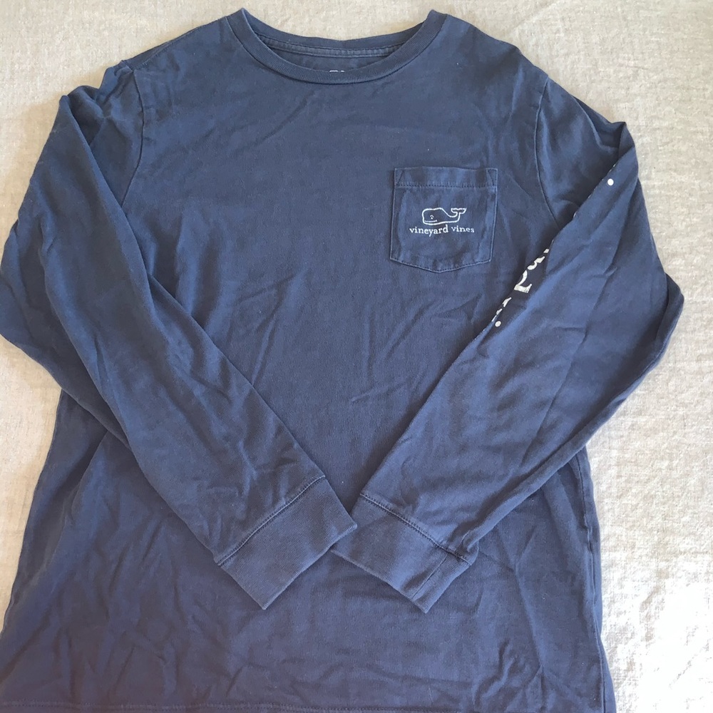 Navy Vineyard vines long sleeved shirt